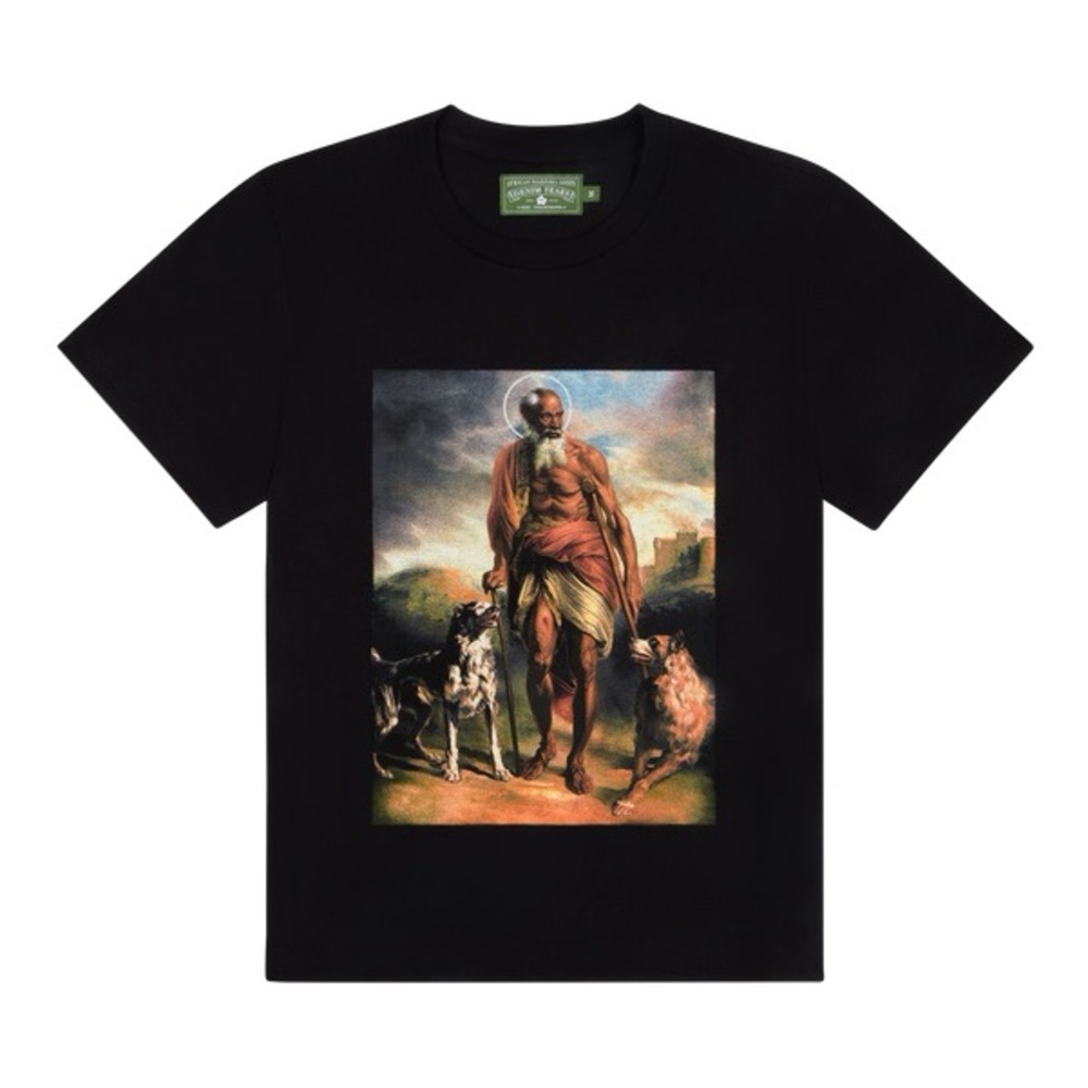 Denim Tears “Black Lazarus” Black Graphic T-Shirt with Artwork